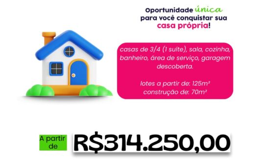 CASAS PARQUE RESERVA ENTRADA PARCELADA EM RIO VERDE